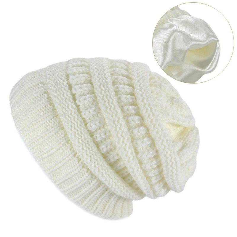Winter Lazy Wind Beanie Women's Knitted Wool Hat Pullover Hat Thermal Hat