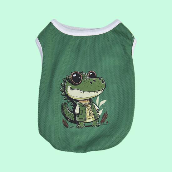 Vestă pentru animale de companie, imprimare cu desene animate, model panda, tricou pentru câini, din poliester, respirabil, haine pentru caini, în aer liber, îmbrăcăminte zilnică