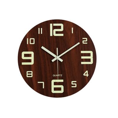Luminous Wall Clock Wooden Silent Non-Ticking Kitchen WallClocks For Indoor Outdoor Living Room Watch Home Modern Art