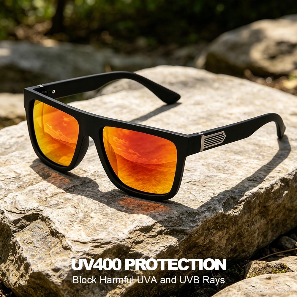 Classic Square Polarized Sunglasses For Men Women UV400 Driving Fishing Cycling Sports Lightweight Sun Glasses