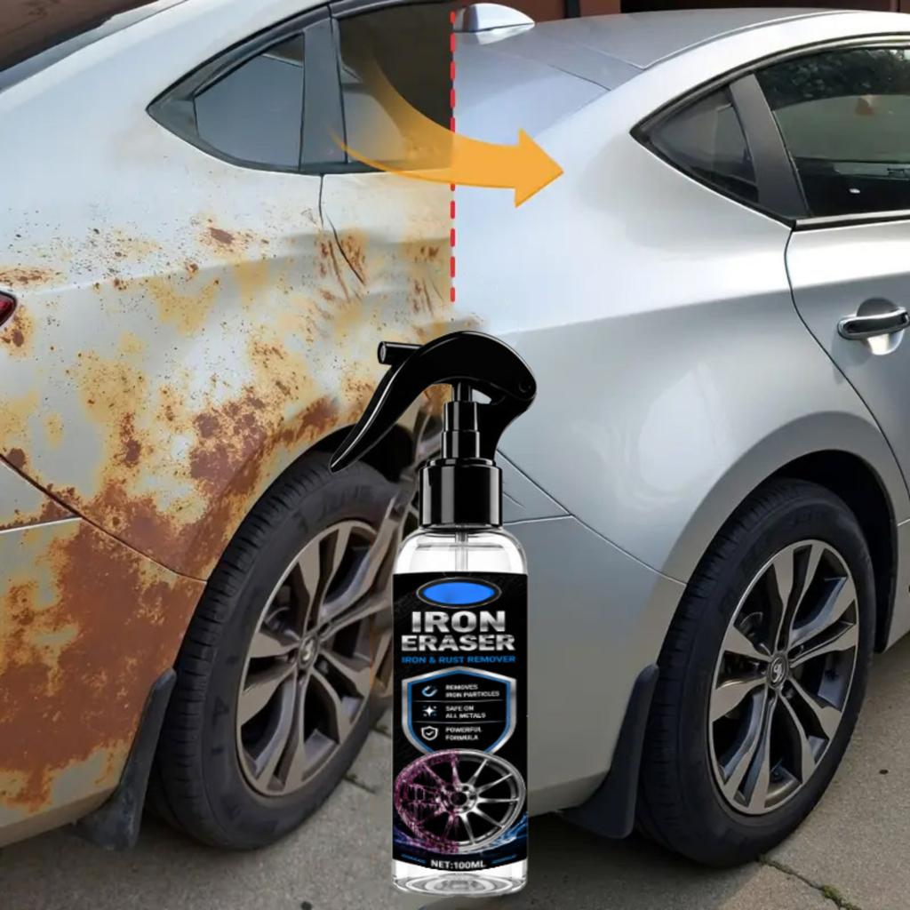 Rostentferner und Rostschutzspray 100 ml Eisenentferner Reiniger für Metalloberflächen und Automobilgebrauch mit Sprühflasche