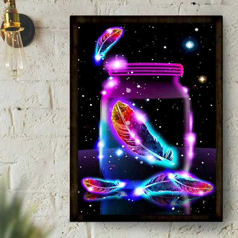 5D DIY Diamond Painting Dolphins and Wind Chimes Diamond Embroidery Cross Stitch Kit Full Rhinestone Mosaic Home Decor Gift