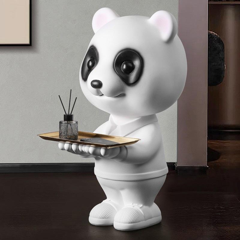 Diseño Creativo de Anime Adornos de Panda Superficie de Suelo Grande TV de Pie Gabinete Sofá Entrada Decoración del Hogar Regalo de Bienvenida