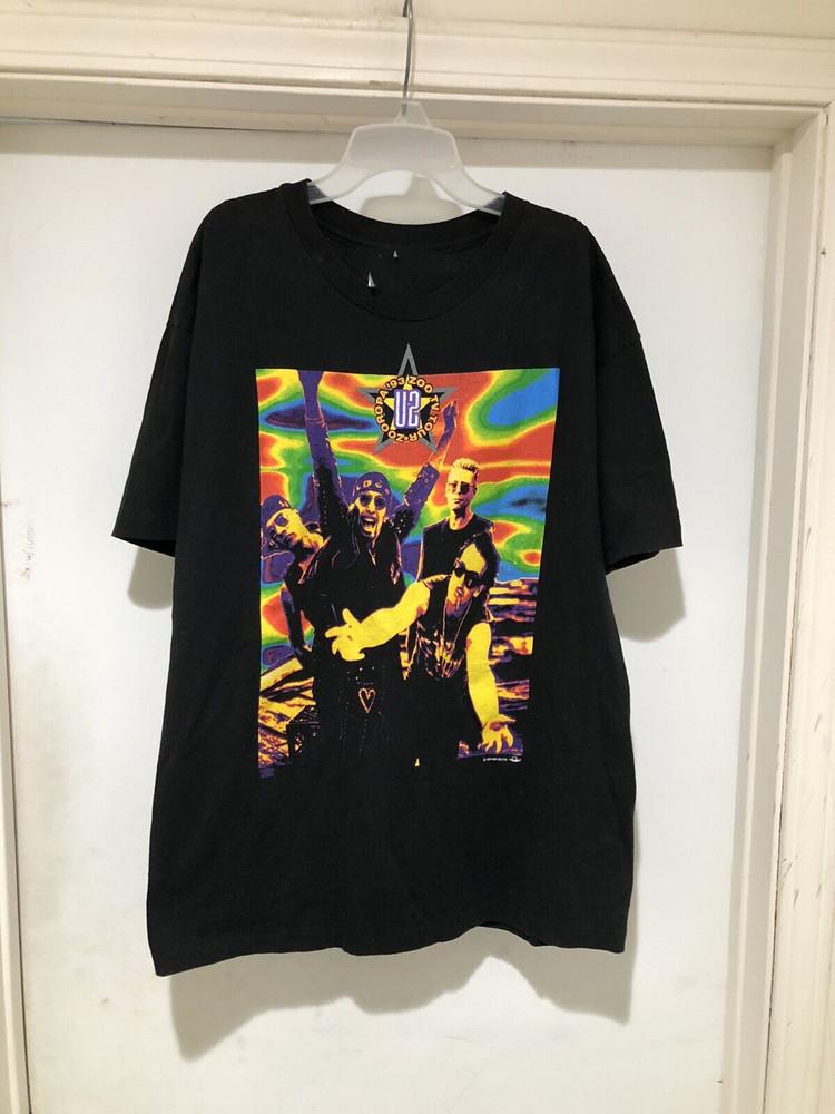 U2 ZooRopa Tour T Shirt Full Size S-5XL Unisex T-Shirt L