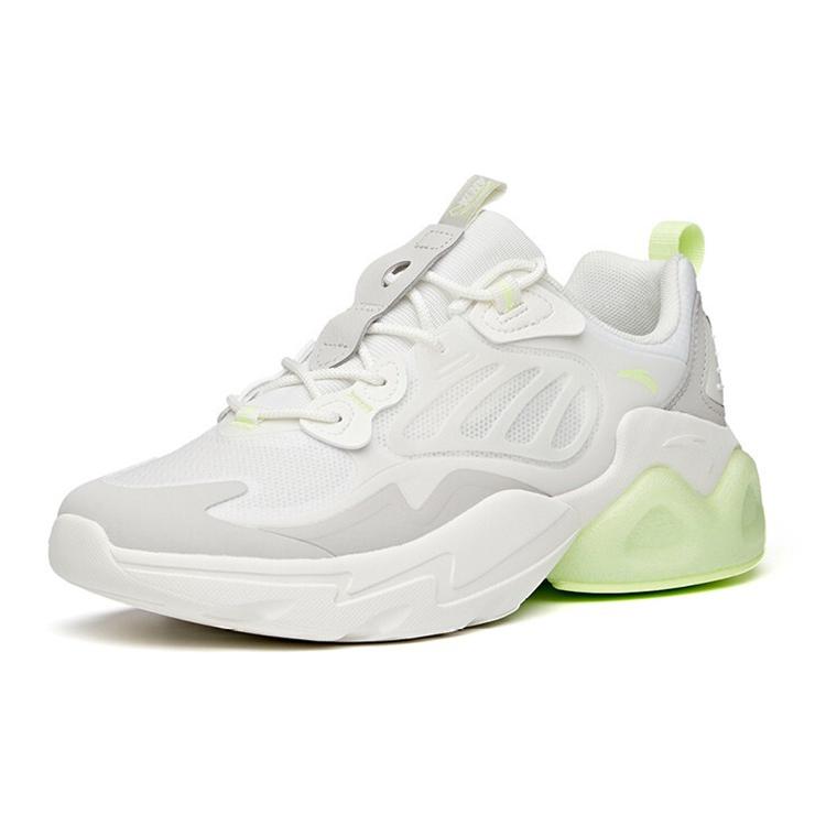 Anta Millennium 2.0 Cushioning Slip Resistant Abrasion Resistant Low top Chunky Sneakers Men's White Green 112128896-1