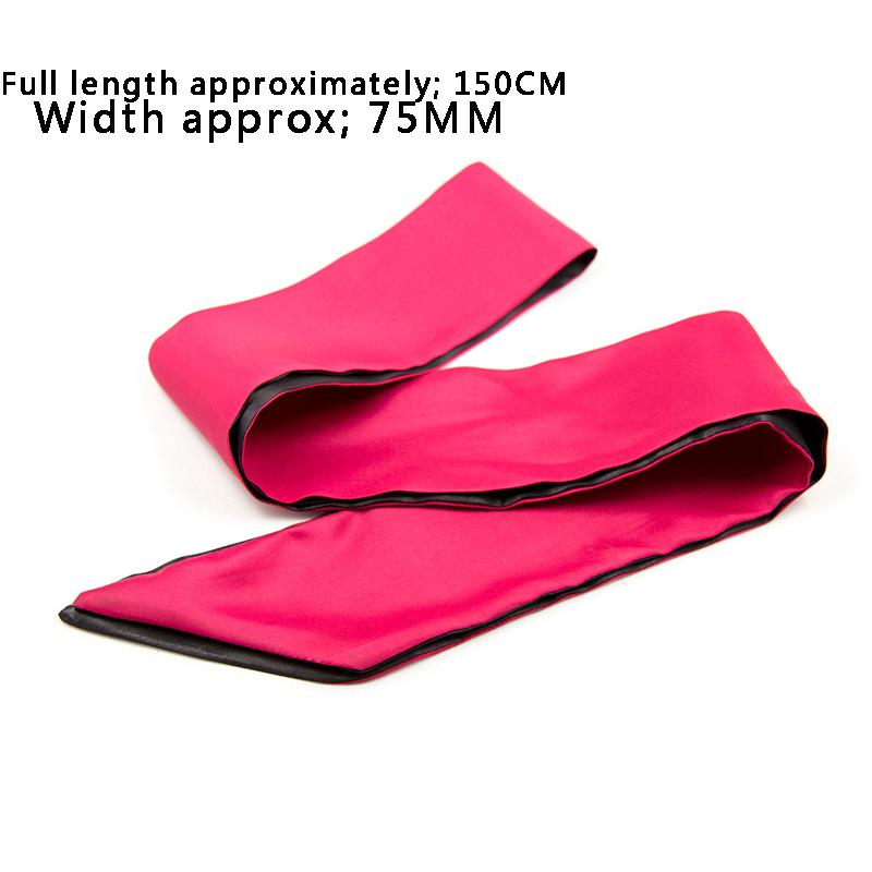 Adult Game Silk Satin Eye Mask Shade Blindfold Ribbon Restraints Rope  Bondage Handcuffs Cosplay Sex Toys For Couples Women