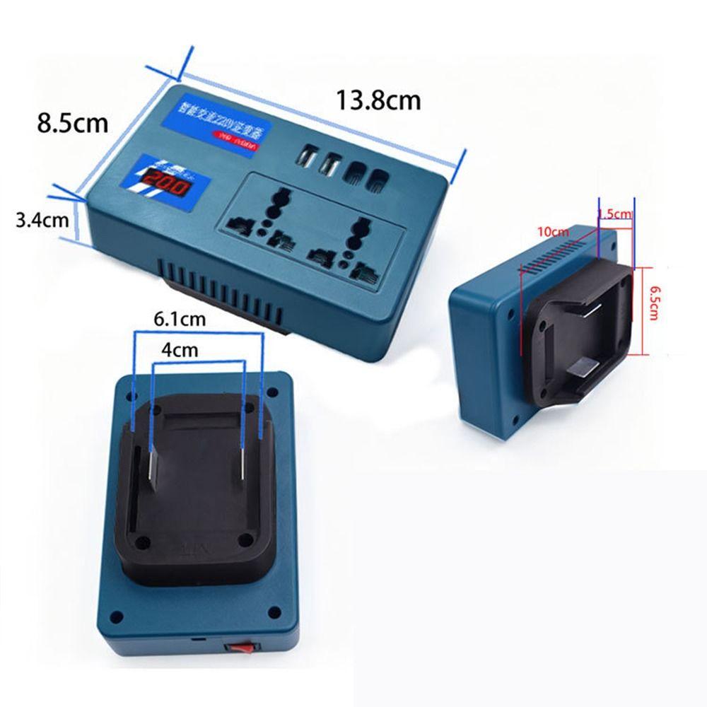 DC 21V To AC 180V-220V 120W Portable Power Inverter Smart Transformer for Makita 18V Battery