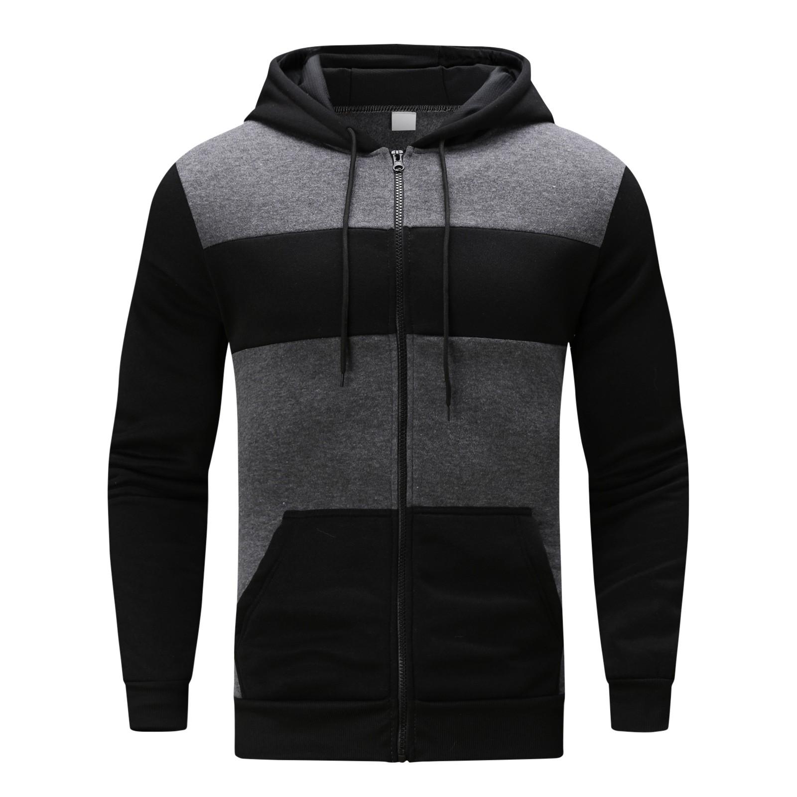 Мужская толстовка на молнии с цветными блоками — фото 3