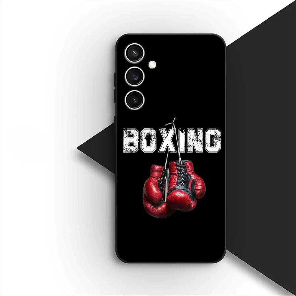 Strong Boxing Gloves Kickboxing Judo Phone Cover for Samsung Galaxy S25 S24 S23 FE Ultra Plus S7 Edge S25+ S23+ A56 5G Soft Case