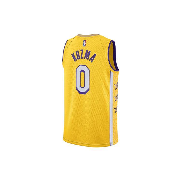 Nike NBA Lakers Kyle Kuzma No.0 Quick-Dry Sleeveless Basketball Jersey Men Tops Yellow AV4646-728
