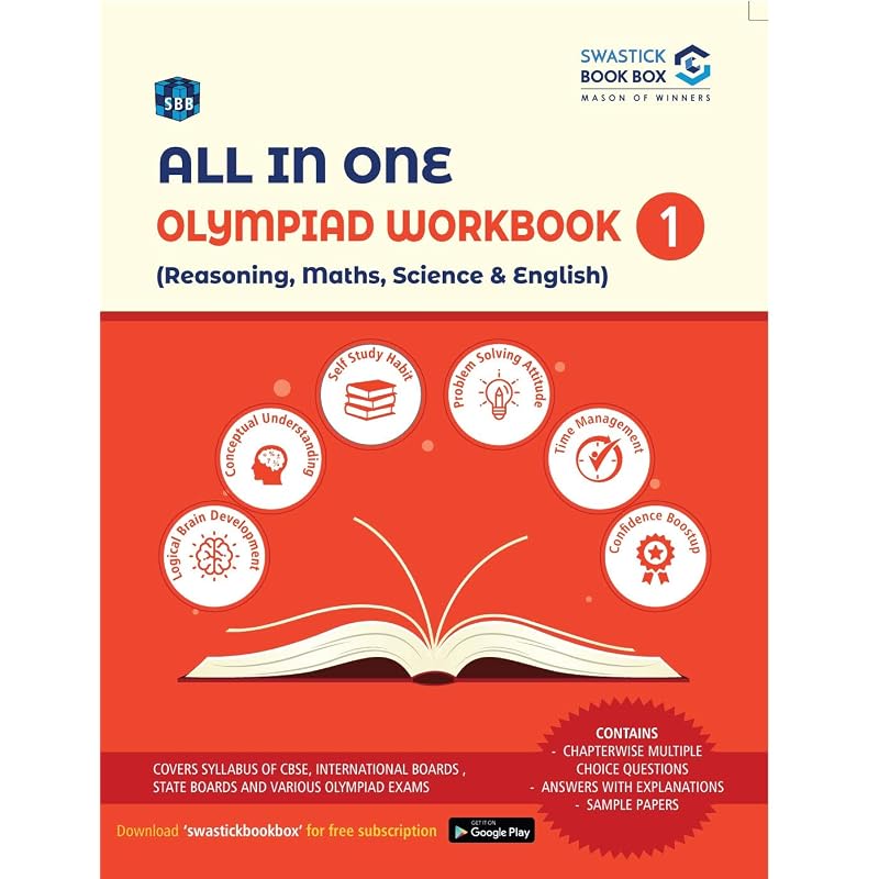 All In One Olympiad Workbook for Reasoning, Maths, Science & English Class