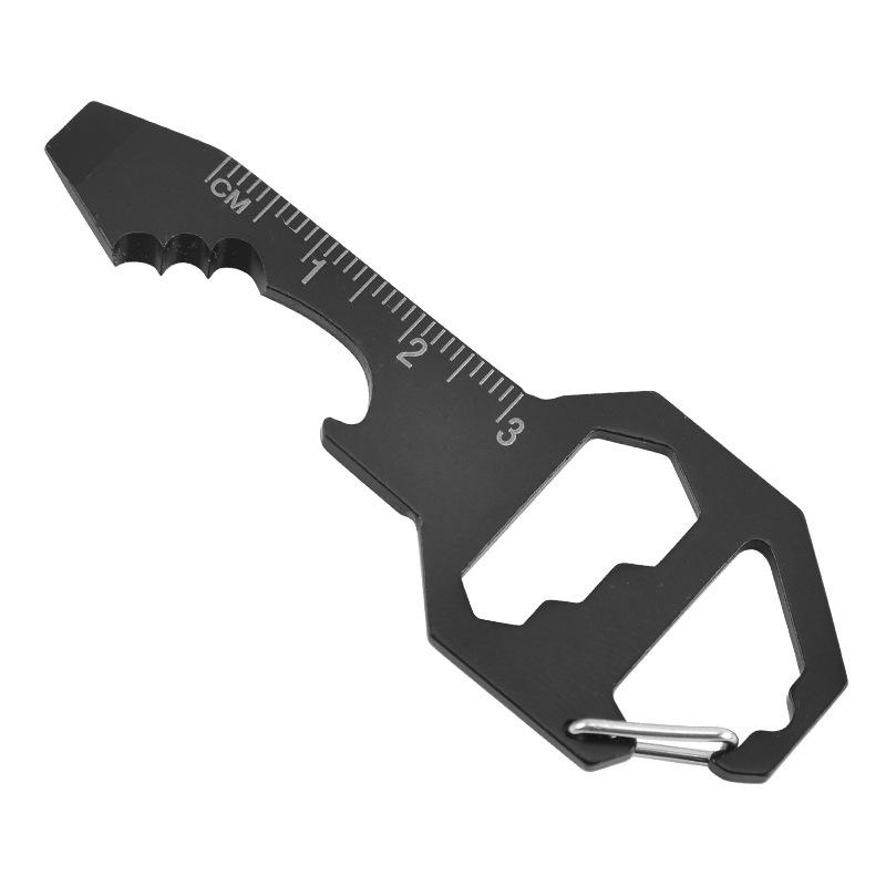 Multifunctional Card Tool Keychain: Bottle Opener, Hex Key, Mini Screwdriver, Pendant.