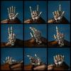 Non-Toxic Gothic Retro Mechanic.Al Hand Keychain - Damping Articulated Pendant Multi-Use Bag Charm Desktop Office Ornaments Gifts