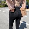 Women's High Waist Stretchy Skinny Black Jeans, Plus Velvet, Thickened, Plus Size, Spring Collection