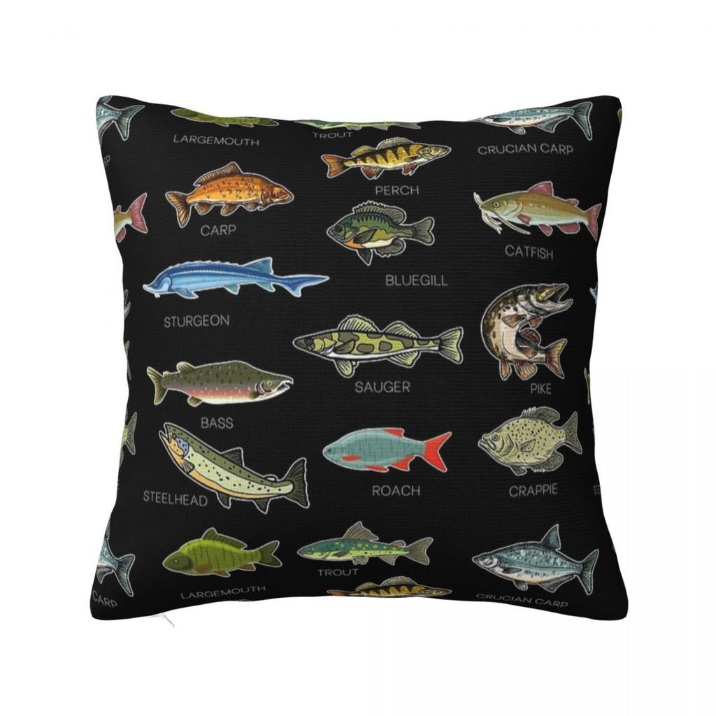 Povlak na polštář Vintage design pstruha Ryby Povlak na polštář Kreslené ryby Povlak na polštář Do kanceláře Auta Domů Dekorativní povlaky na polštáře