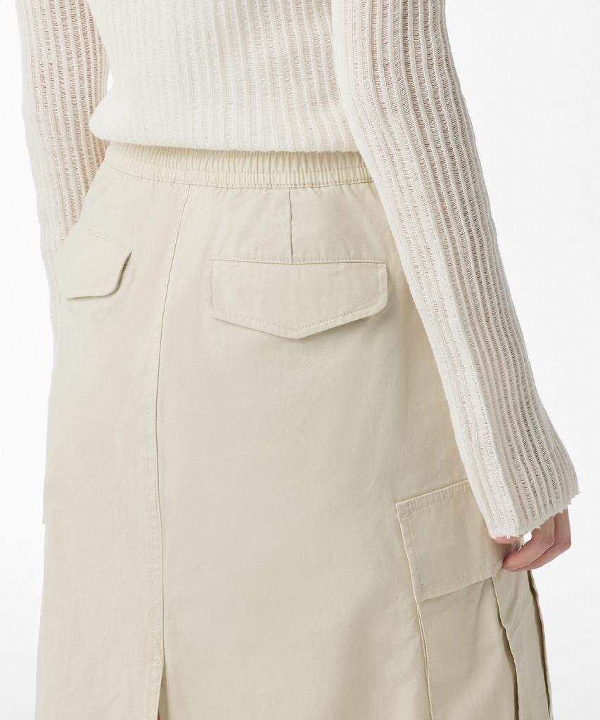 MUSINSA STANDARD WOMAN Women'S Cargo Elastic Midi Skirt [Cream]