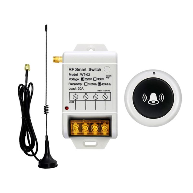 433MHz Wireless Remote Controls Light Switches 220V Remote Controller for Large Power Applications in Homes