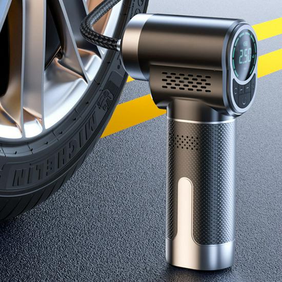 Electric Car Air Pump: Automatic Inflation & Stop Function.
