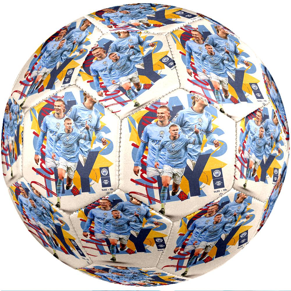 Erling Haaland Thema Fußball Ball Größe 5 Fußball Ball Weiche Haptik Professioneller Trainingsfußball für Outdoor-Sportarten