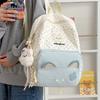 Schoolbag Wholesale Schoolbag Female Ins Cute Cat Backpack Junior High School Student Travel Bag High School Student Commuting Versatile Backpack