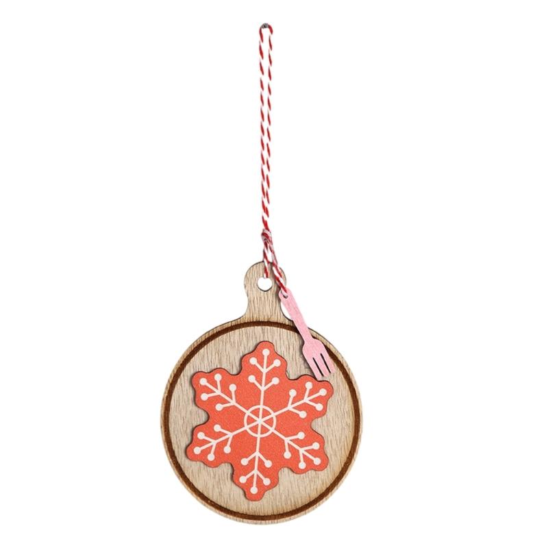 Handcrafted Wooden Holiday Cookie Decorations Safe For Kids Pet Nontoxic Paint Efficient Christmas Ornament