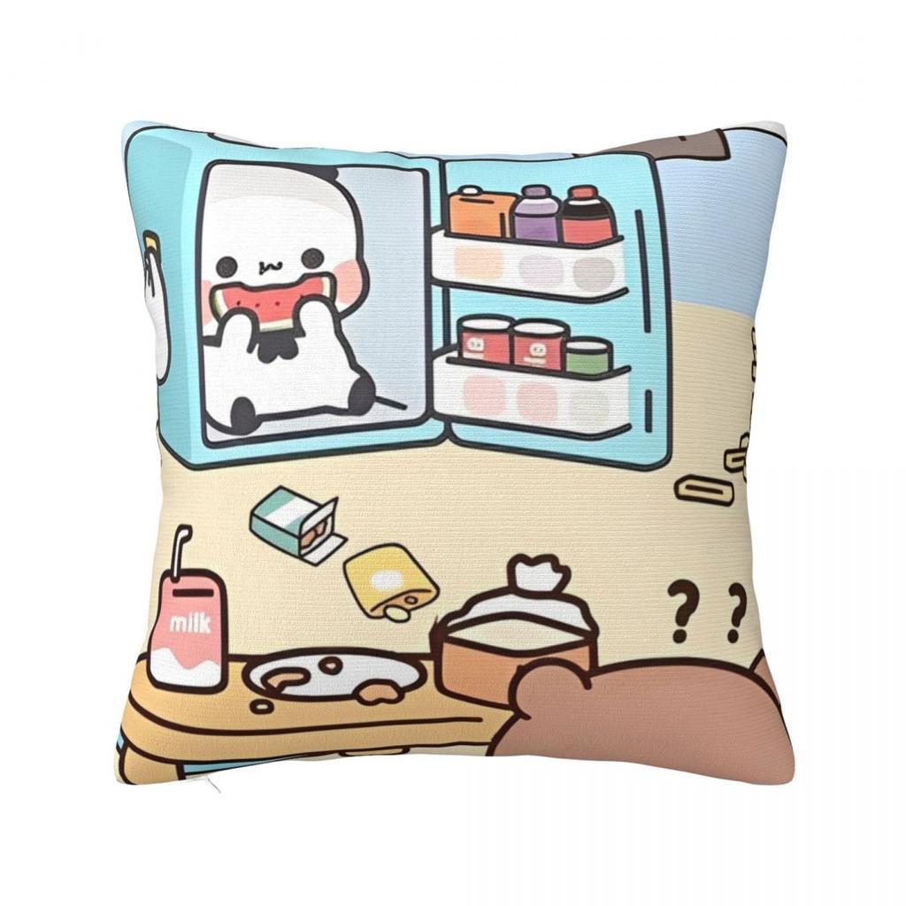Decorative Pillowcase Bubu Dudu Bear And Panda Merch Chair Pillow Case Cover Square Multiple Sizes