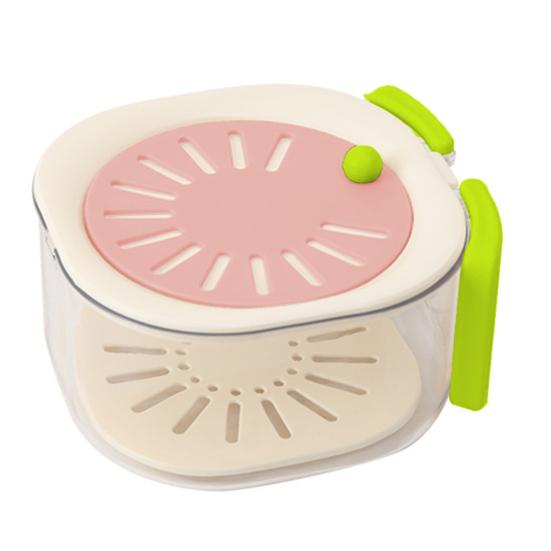 Drain Basket with Detachable Design Transparent Visible Stackable Multifunctional Drain Box Hollow Net Tray