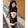 Girls' Autumn Coral Fleece Fur Dress - Cute, Soft, and Fashionable Long Vest for Children.