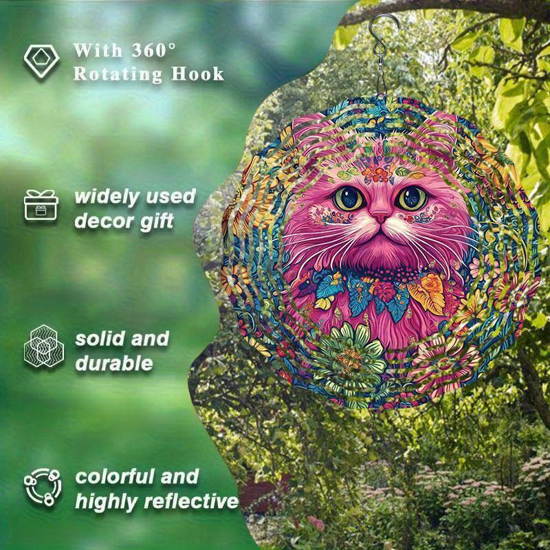 Girovento da Appendere da 10 Pollici con Gancio Girevole a 360 Gradi per Decorazione Balcone Giardino Decorazione Esterna Primavera Estate