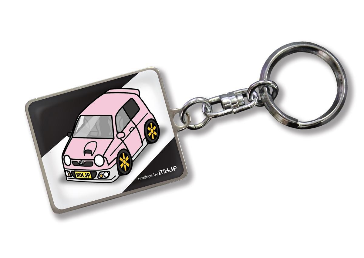 

Custom Keychain for Suzuki Alto Works Black Pink Car Color [MKJP] HA11S, Base,