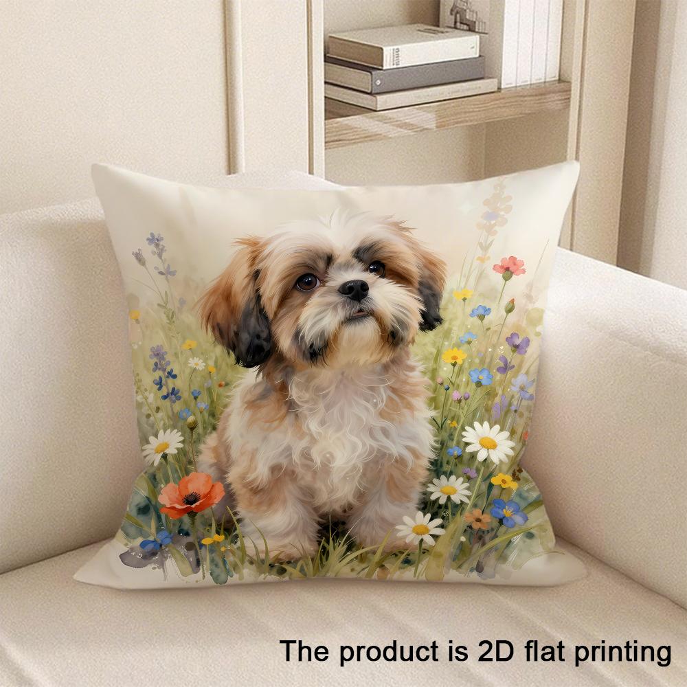 1Pc Cute Animal 2D Flat Printing Pillowcases Sofa Cushion Cover Home Bedroom Room Decoration