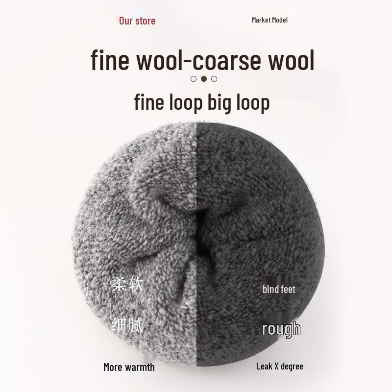 Men's Thick Velvet Wool Socks - Warm Winter Cotton Terry Cashmere