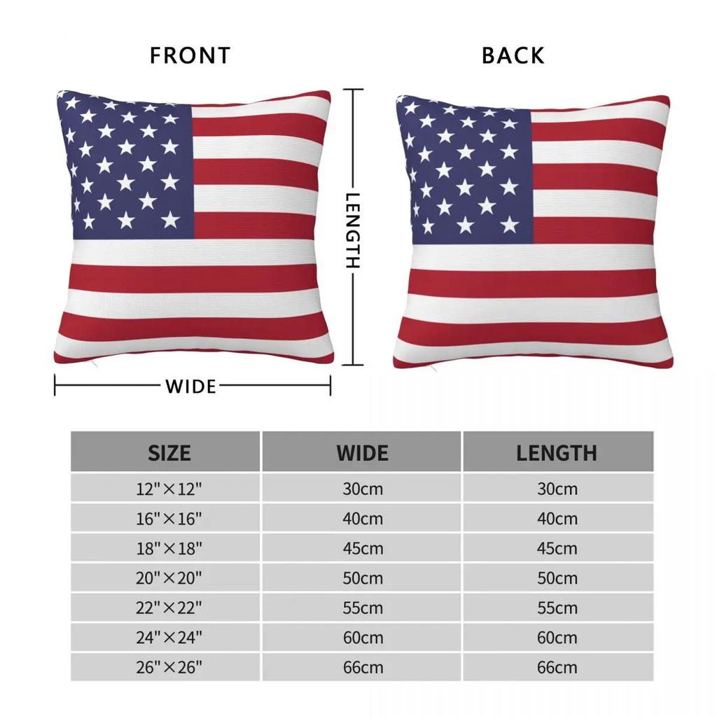 Usa Australia Flag Print Cushion Cover Super Soft Short Plush Pillow Covers 45*45 Throw Pillow Case Sofa Home Decor Pillowcase