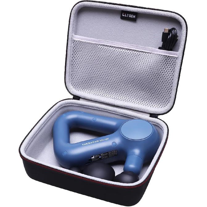 LTGEM Massage Case Compatible with TheraGun Relief Handheld Percussion Massage Gun/Neck/Back/Leg/Shoulder Massage Gun - Travel Protective Carrying