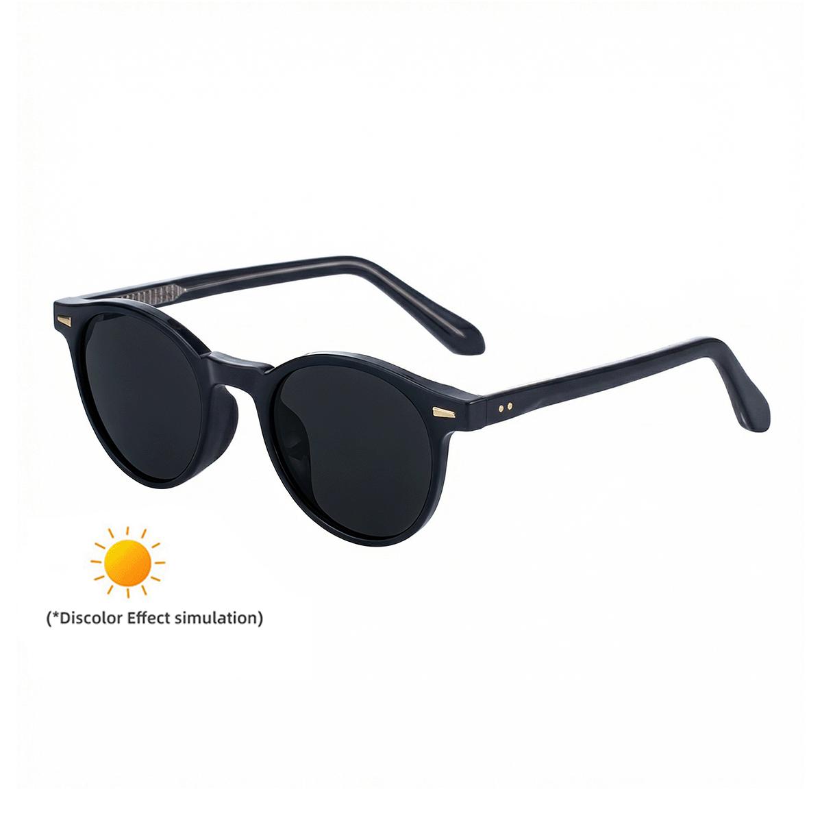 2026 New European and American Fashion Round Frame Color-changing Sunglasses Women s Personality Trend Outdoor Street Sunglasses Women