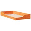 Bed Frame Wax Brown 75 x 190 cm Solid Pine Wood