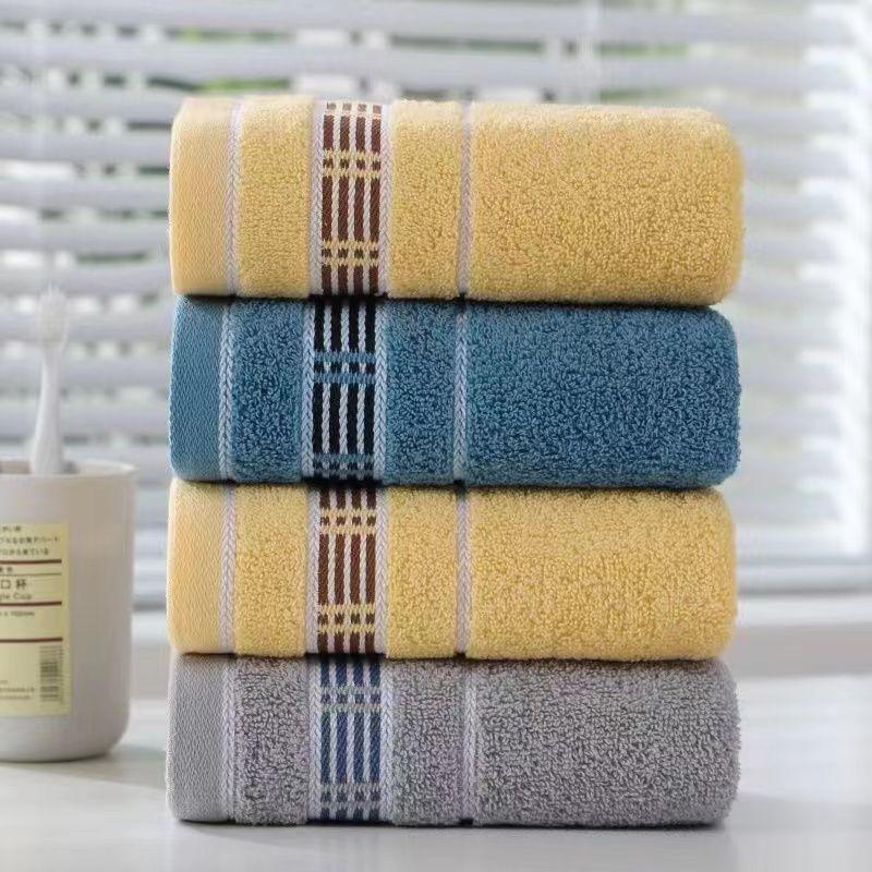 100% Bavlněný žakárový ručník - 100g Absorpční a zesílený pro mytí obličeje a koupel dospělých