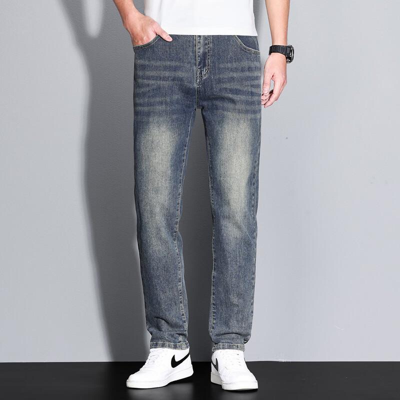Jeep Men's Vintage Straight-Leg Stretch Jeans