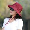 Unisex Wide Brim Large Fisherman Hat Double-sided Folding Fishing Hat UV Protection Summer Sunscreen Cap Panama Hat