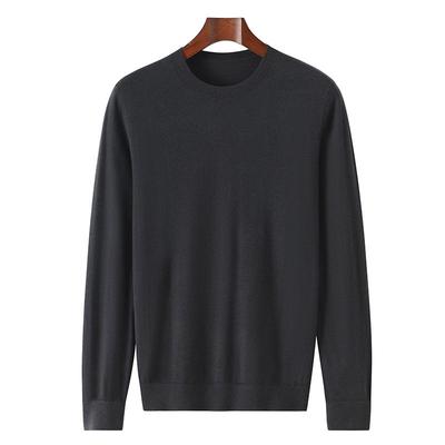 Herren Kaschmirpullover Qinghe Kaschmir 50% Maulbeerseide 50% Wolle Herren Herbst und Winter Kaschmirpullover weich und warm