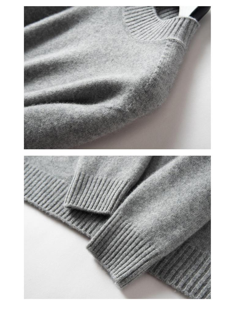 Men's High Neck Thickened Cashmere Sweater: Loose Fit, Plus Size, Warm Knit Base Layer for Autumn/Winter.