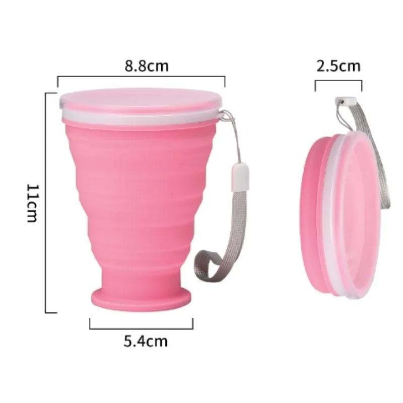 300ml Foldable Silicone Mug, Portable Outdoor Camping Travel Cup, Lightweight Coffee Tea Water Bottle for Sports