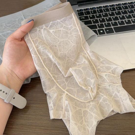 See Through Men Underwear Sexy Convex Boxers Transparent Soft Briefs