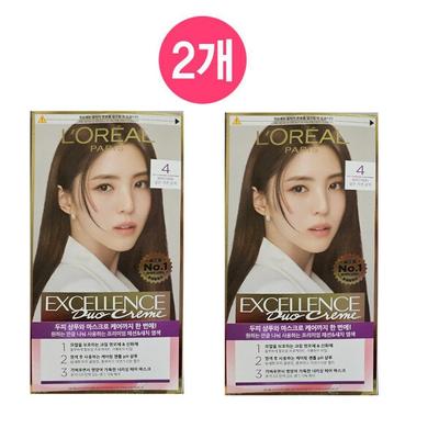 Excellence Duo Cream Hair Dye (2ea) No. 4 Dark Natural Brown