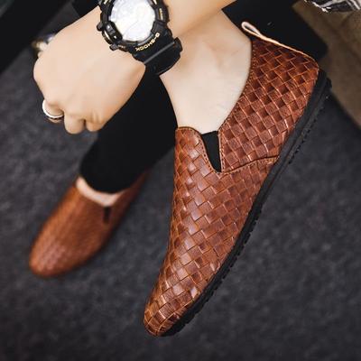 Pánska jarná a letná obuv, mokasíny, ležérna obuv kórejského štýlu, pánska kožená obuv, pre lenivých, nazúvacie mokasíny