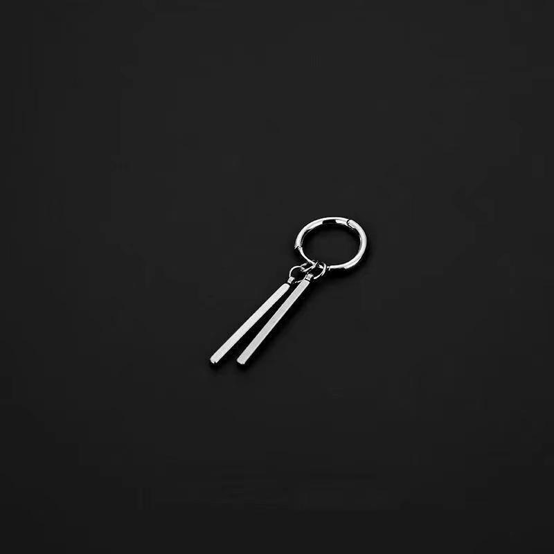 Fashion Punk Pop Earrings Square Bar Pendant Unisex Hoop Earring For Man Wome Minimalist Jewelry