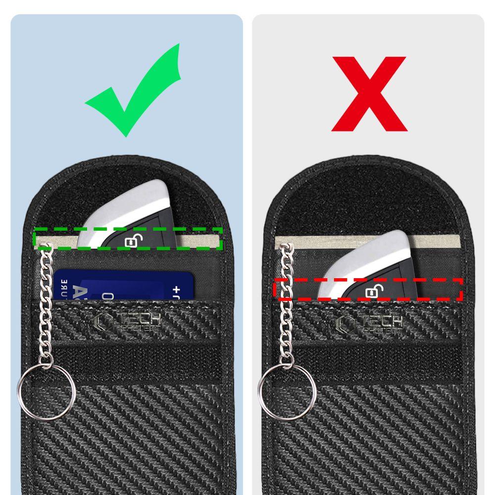 Faraday Cage Tech-Protect Klr100 Pouch Keyless Rfid Signal Blocker Case Carbon