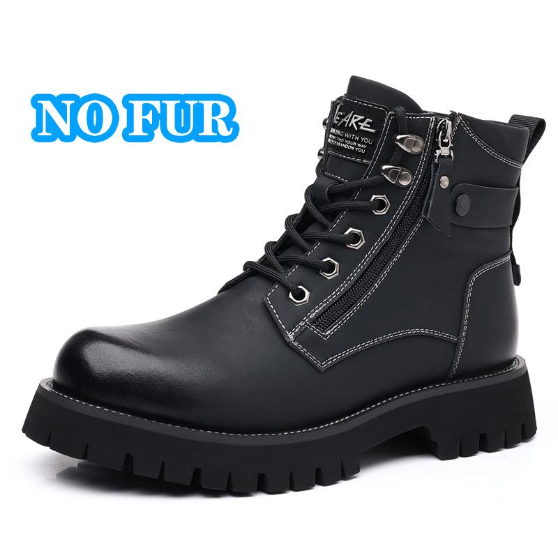 New Fashion Brand Male Motorcycle Boots Comfortable Ankle Boots for Men Leisure Walking Shoes All-match Botas Man High Top Shoes