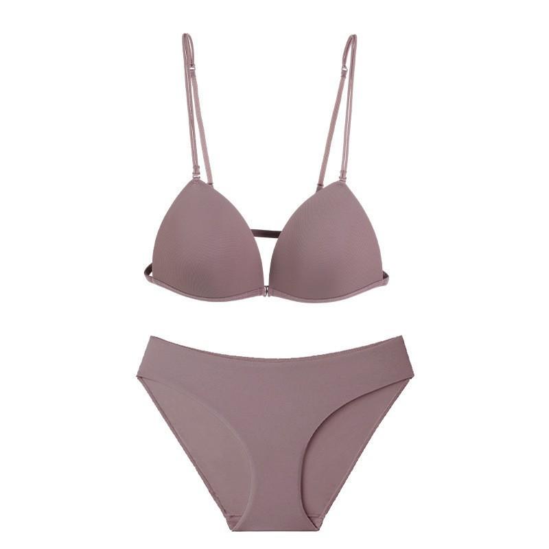 

Французское сексуальное женское тонкое бесшовное нижнее белье на бретелях с передней застежкой, красивое нижнее белье для спины без косточек, собирающее нижнее белье для маленькой груди XL