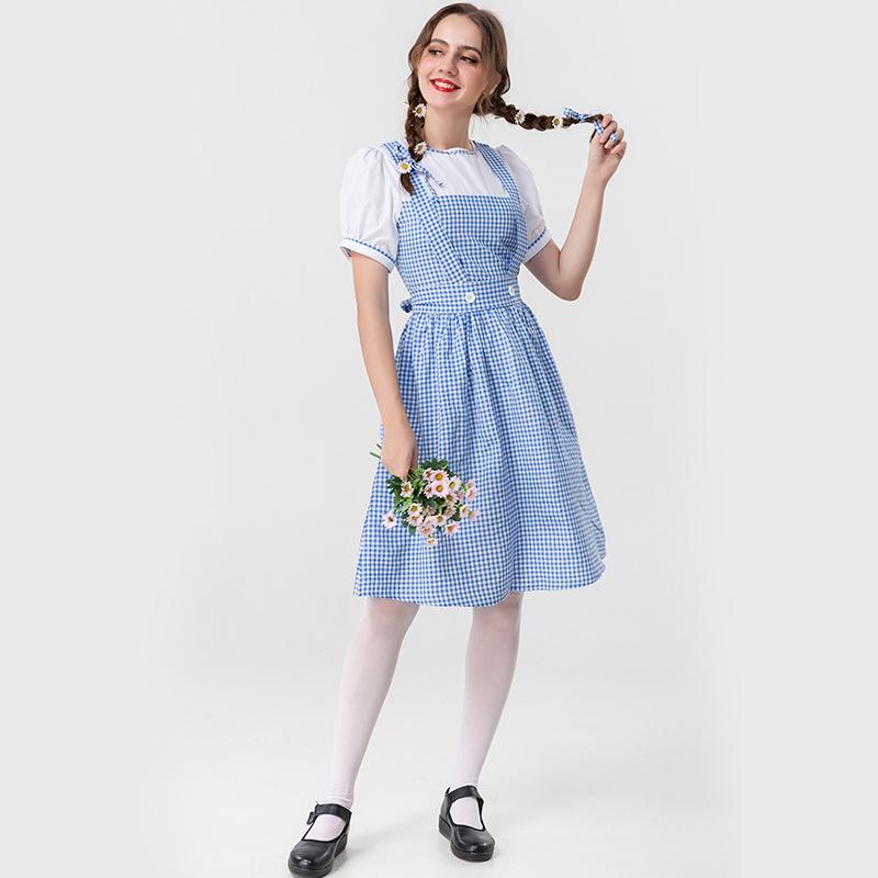 2025 Dorothy Maid Princess Dress from The Wizard of Oz - Halloween Cosplay Costume L белый